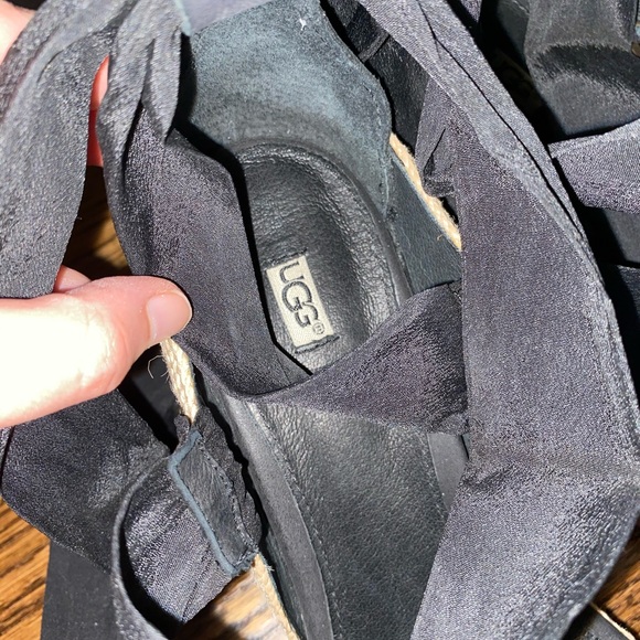 COPY - BLACK UGG WEDGE SANDALS - Picture 3 of 7